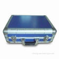 Aluminum Tool Case with Blue Aluminum Sheet Surface and Tool Pallet Inside